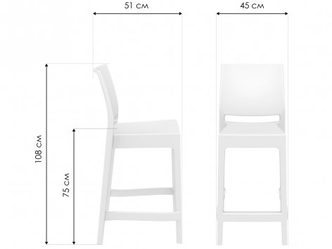 Пластиковый стул Maya белый