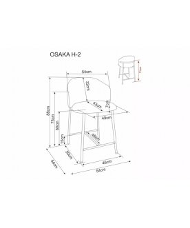 Полубарный стул Osaka H_2 t.254