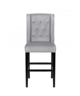 Дизайнерский барный стул Skipton Grey Velvet