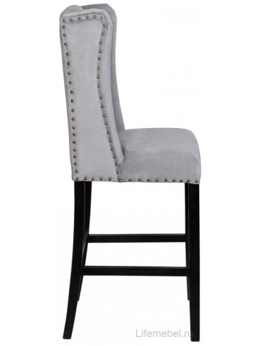 Дизайнерский барный стул Skipton Grey Velvet
