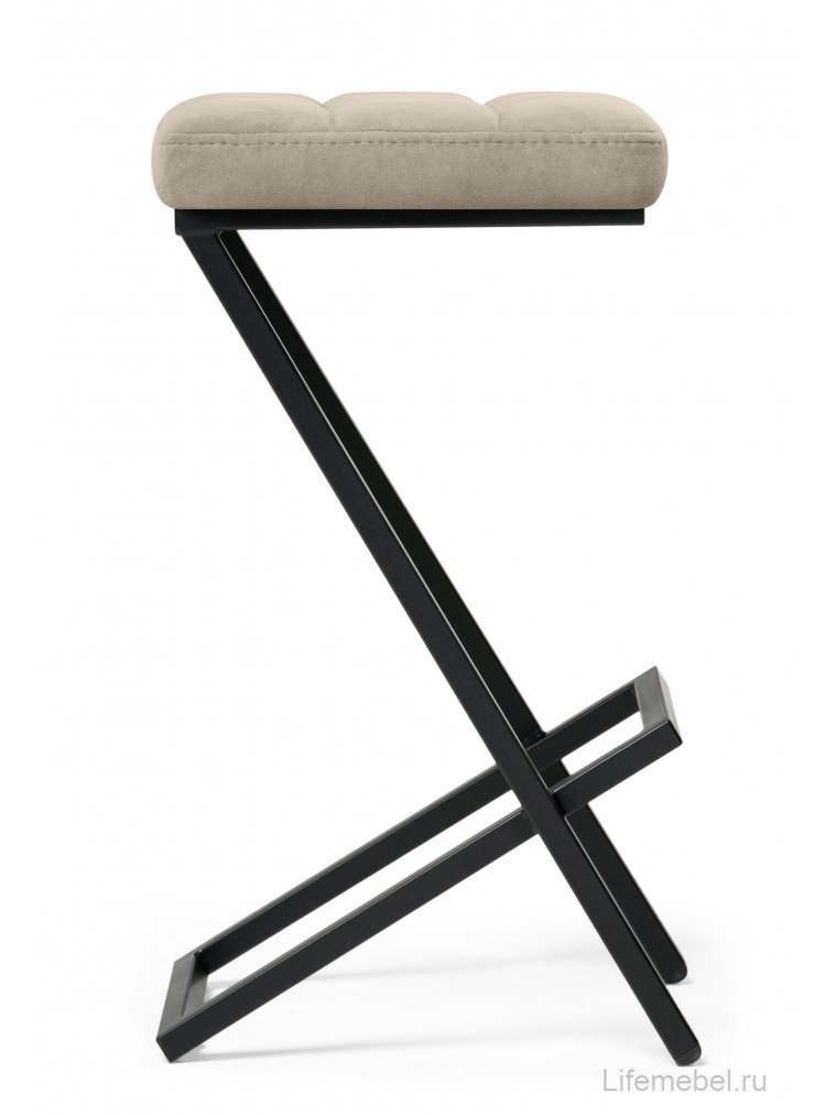 Полубарный стул Амаури микровелюр катания хумус / черный