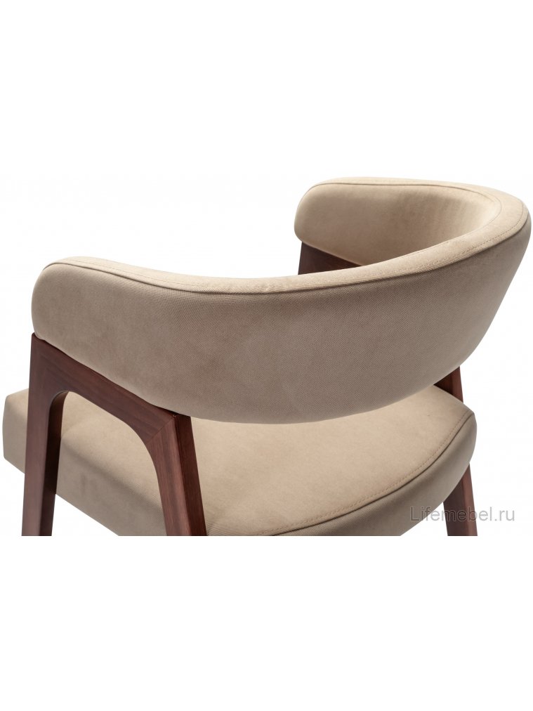Полубарный стул Baxter beige / темный орех