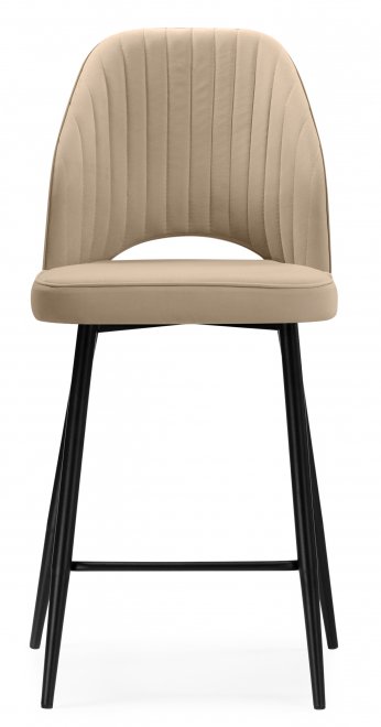 Полубарный стул Брейния бежевый (velutto 05) / черный
