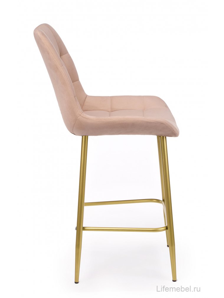 Полубарный стул Челси бежевый (zd 210) / золотой