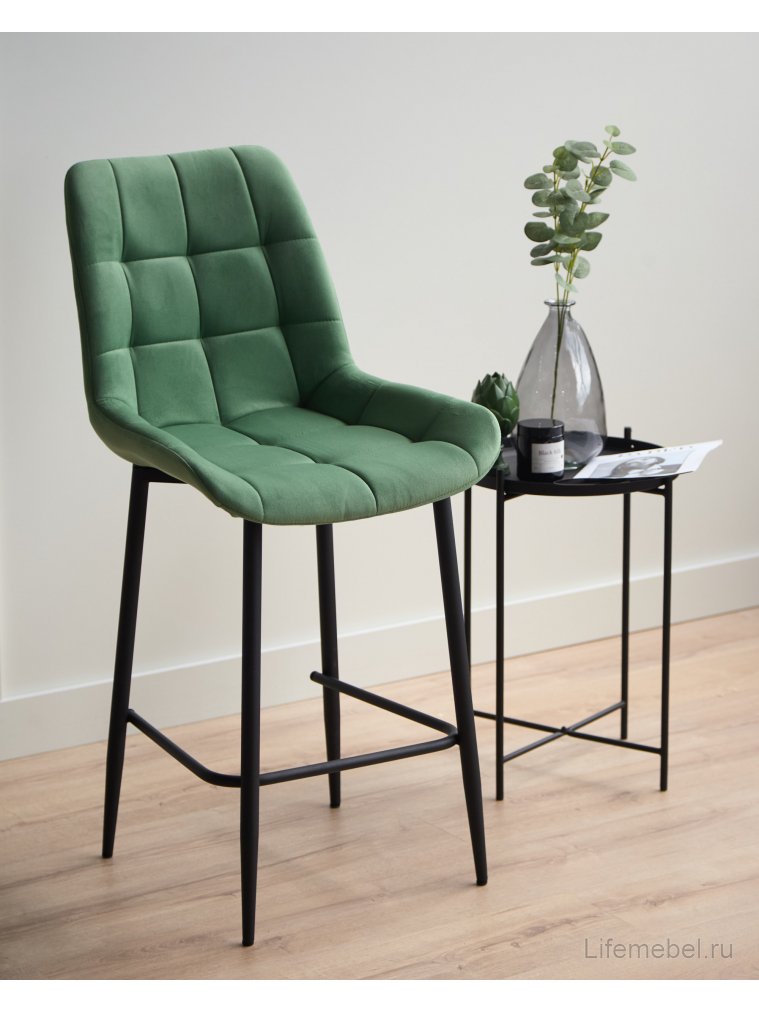 Полубарный стул Челси фисташковый (zd 651) / черный