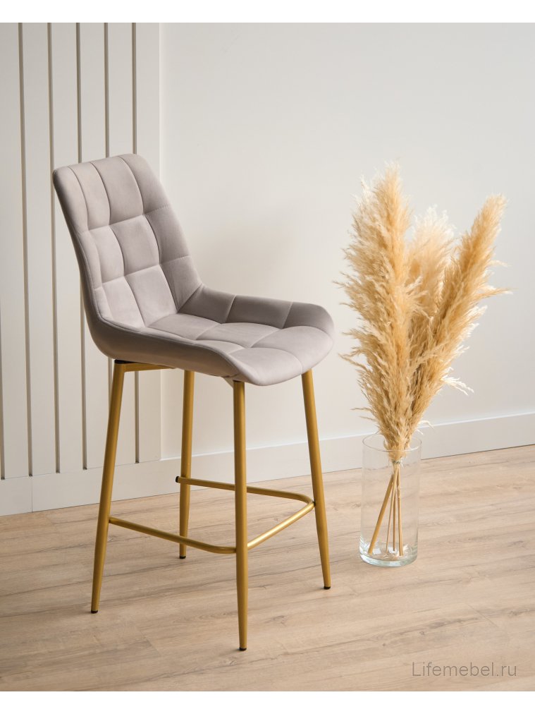 Полубарный стул Челси латте (zd 290) / золотой