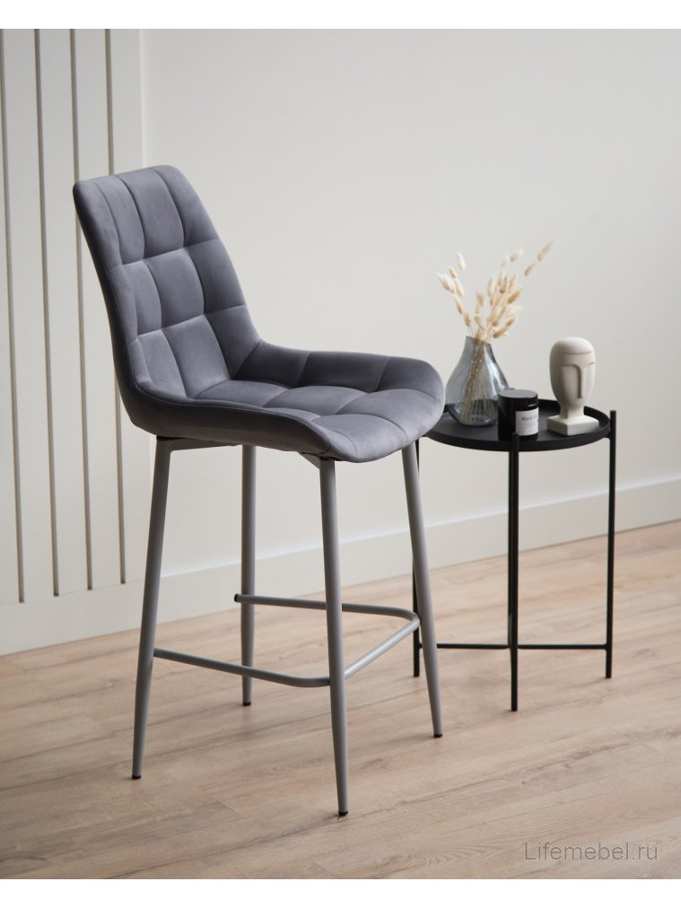Полубарный стул Челси темно-серый (zd 995) / серый