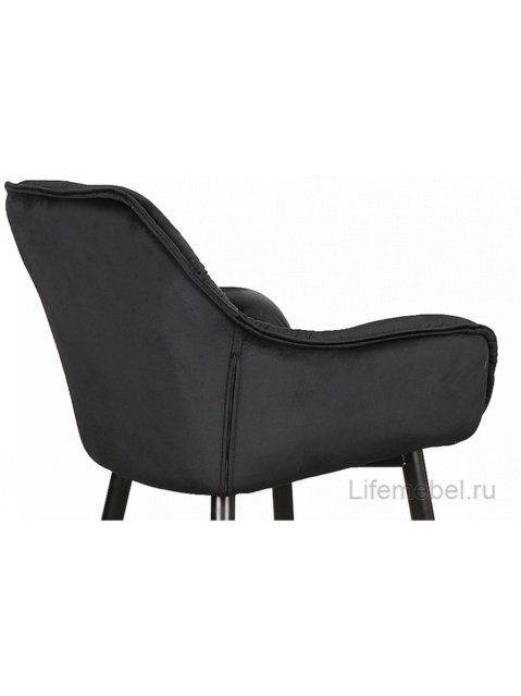 Полубарный стул Cherry H_2 черный (bluvel 19) мат велюр