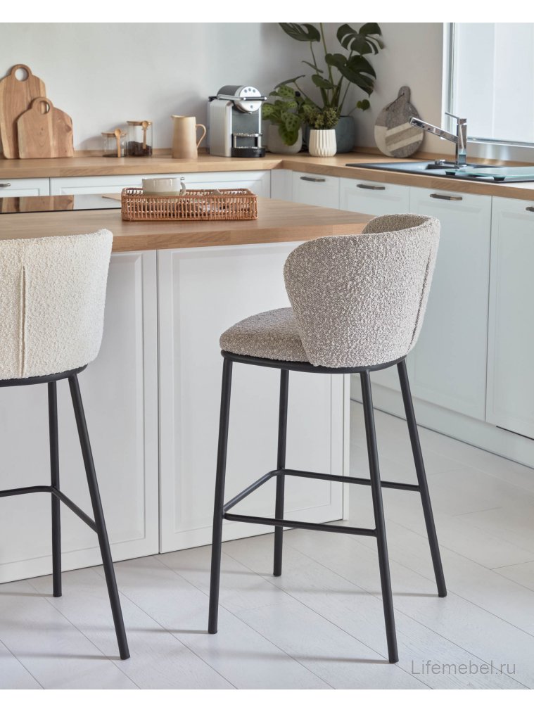 Полубарный стул Ciselia серый