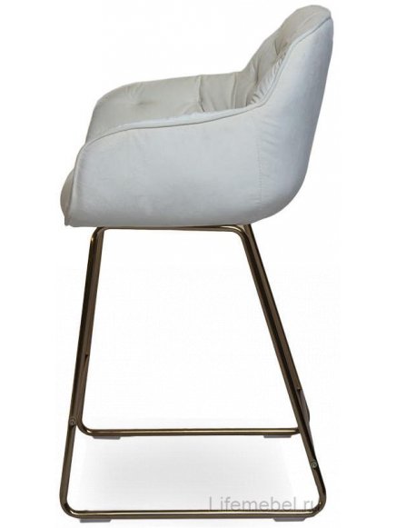 Полубарный стул D12 бархат milk vic 1 / golden