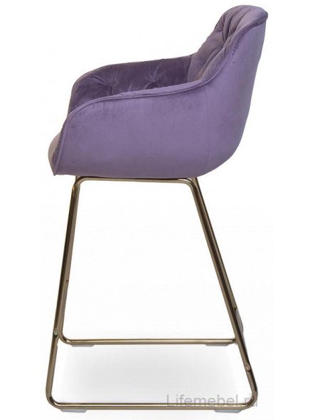 Полубарный стул D12 бархат purple vic 73 / golden