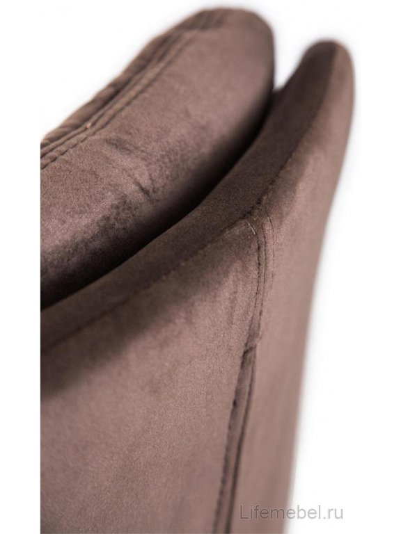 Полубарный стул D20 бархат coffee vic 5 / black