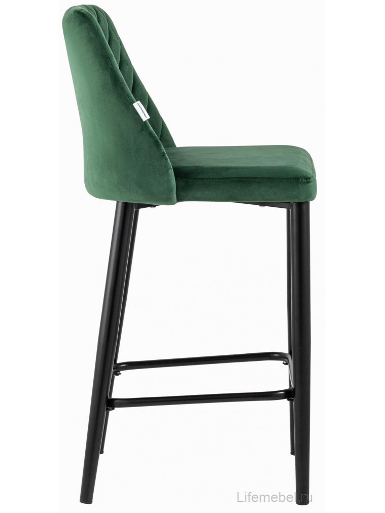 Полубарный стул Даррен велюр зеленый