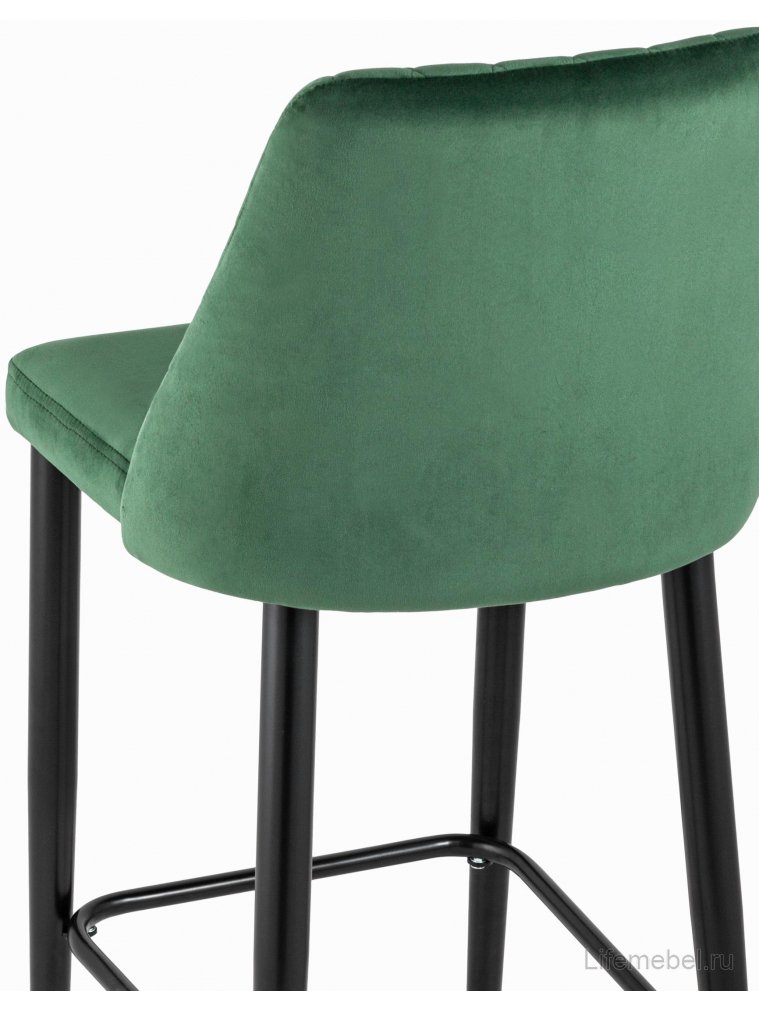 Полубарный стул Даррен велюр зеленый