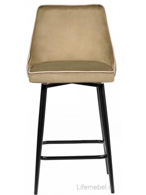 Полубарный стул Dave оливковый с жаккардом