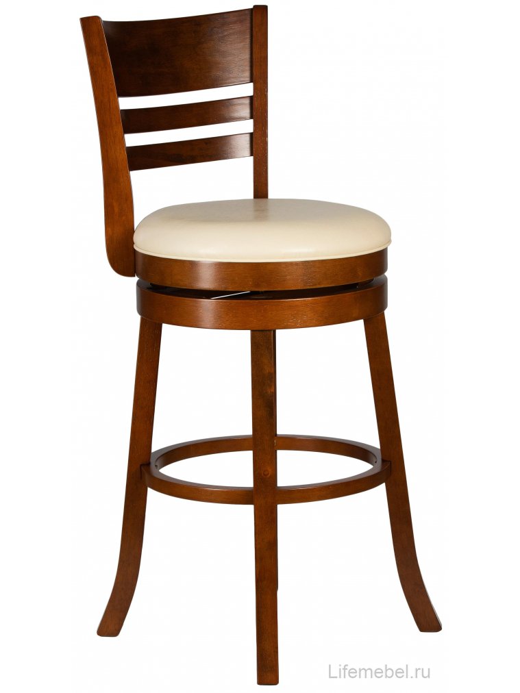 Полубарный стул William Counter шоколад кремовый