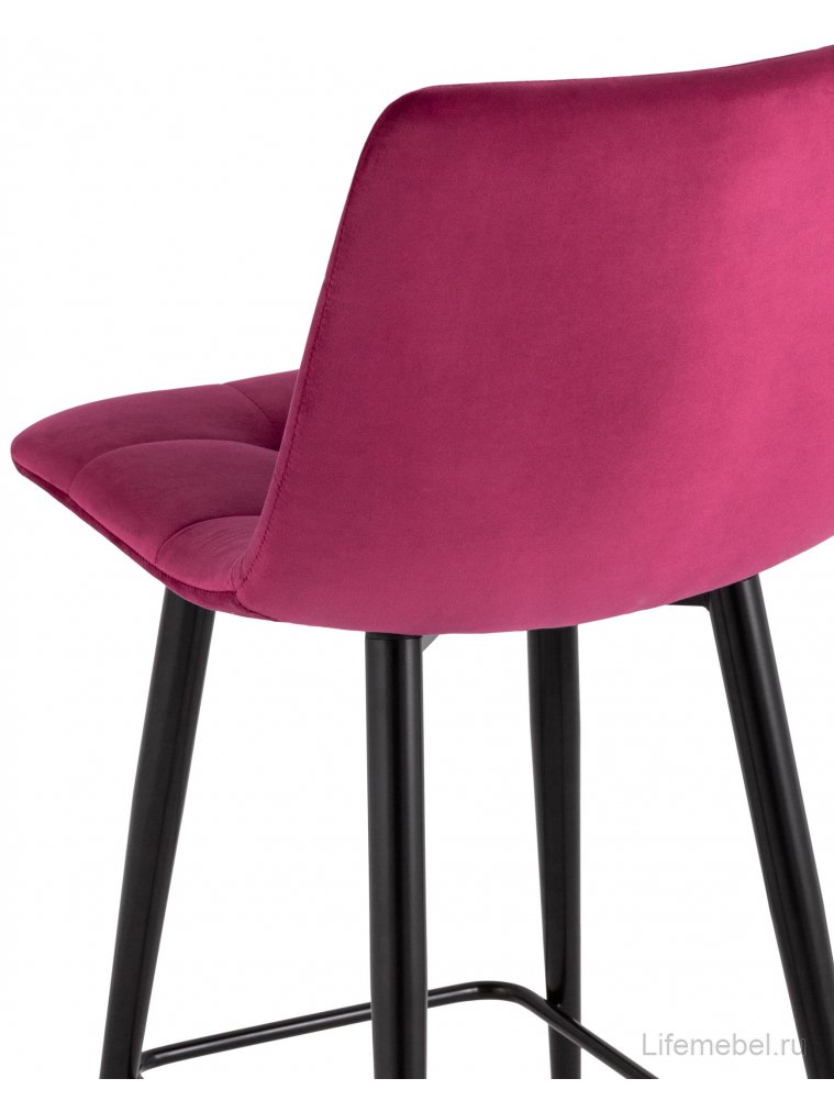 Полубарный стул Джейми винный велюр
