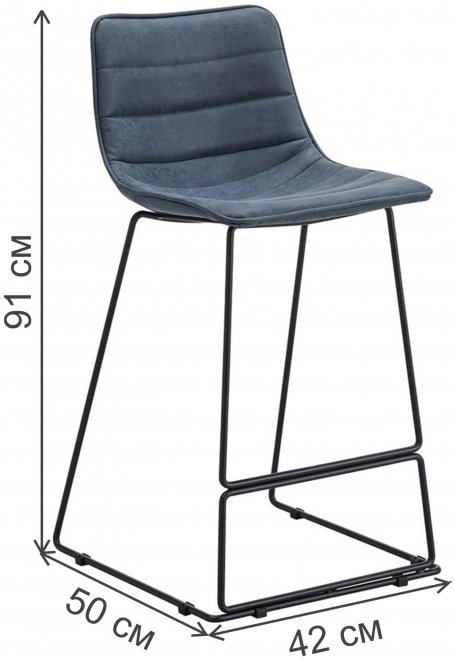 Полубарный стул CQ-8280E-1 синий 2078