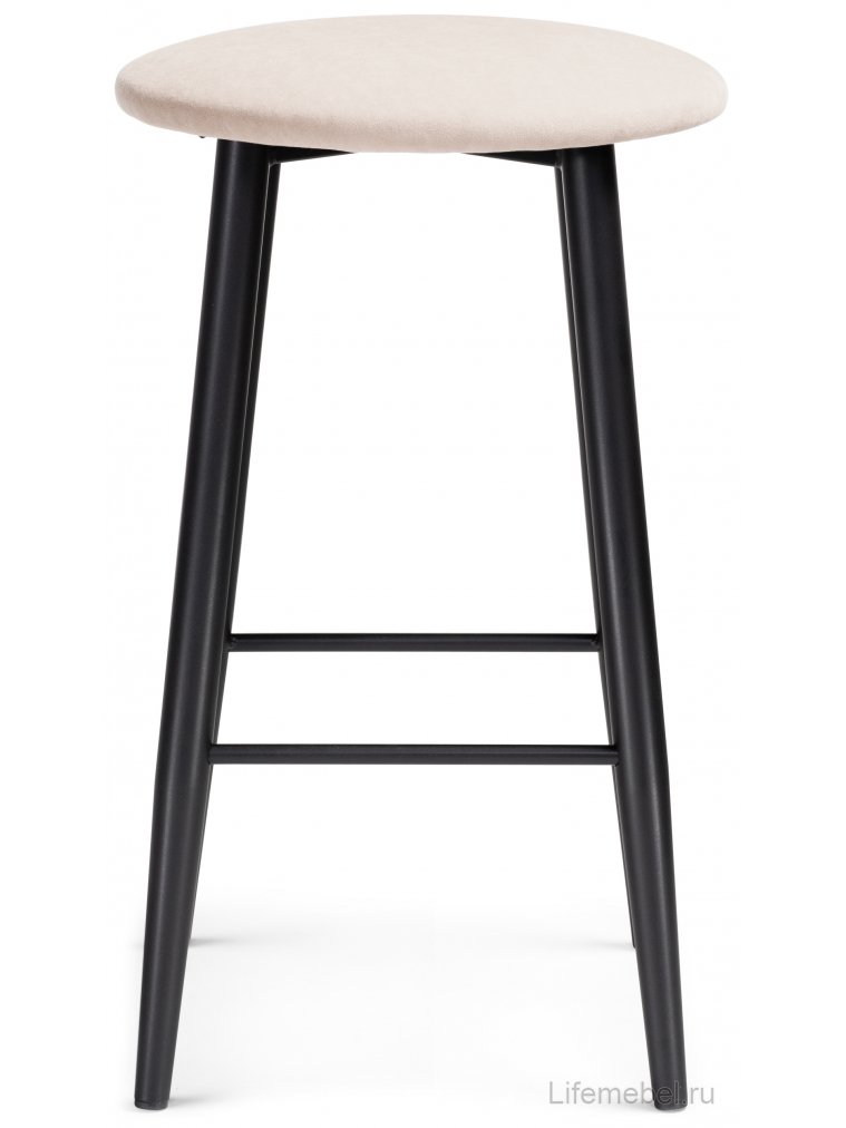 Полубарный стул Гангток катания айвори / черный матовый