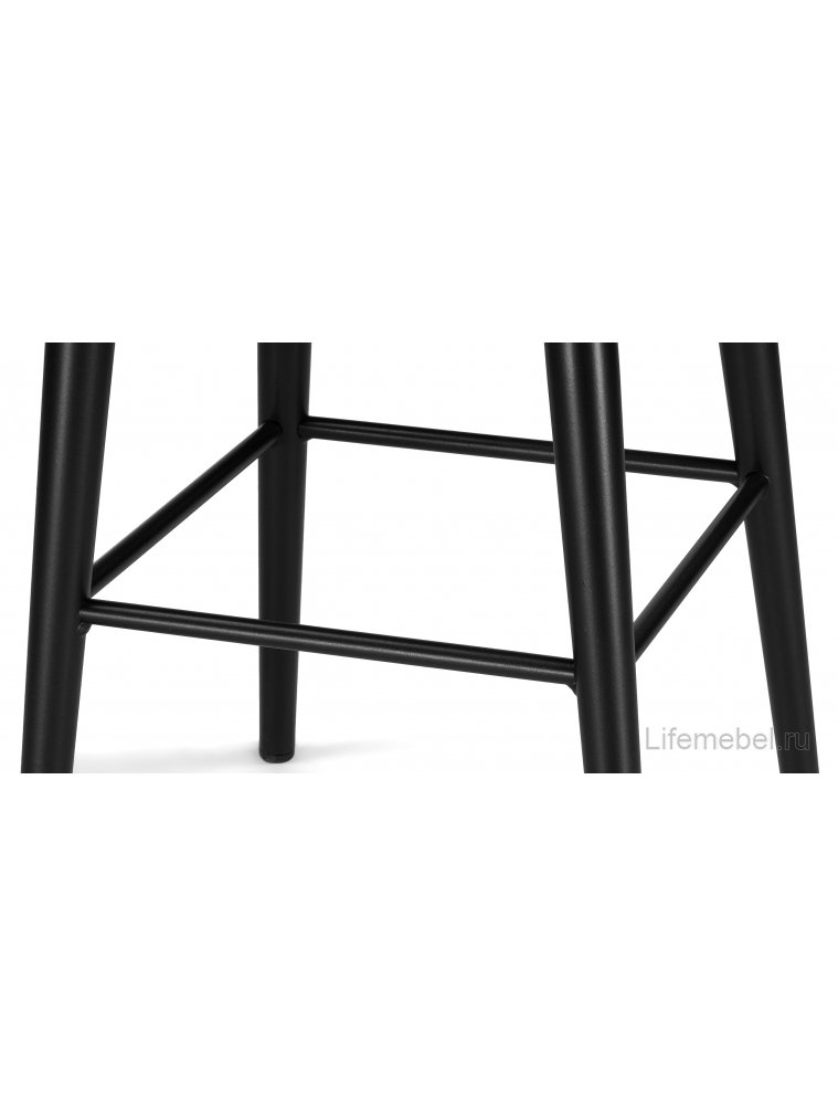 Полубарный стул Гангток крутящийся катания блэк / черный матовый