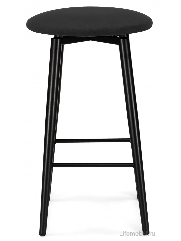 Полубарный стул Гангток крутящийся катания блэк / черный матовый