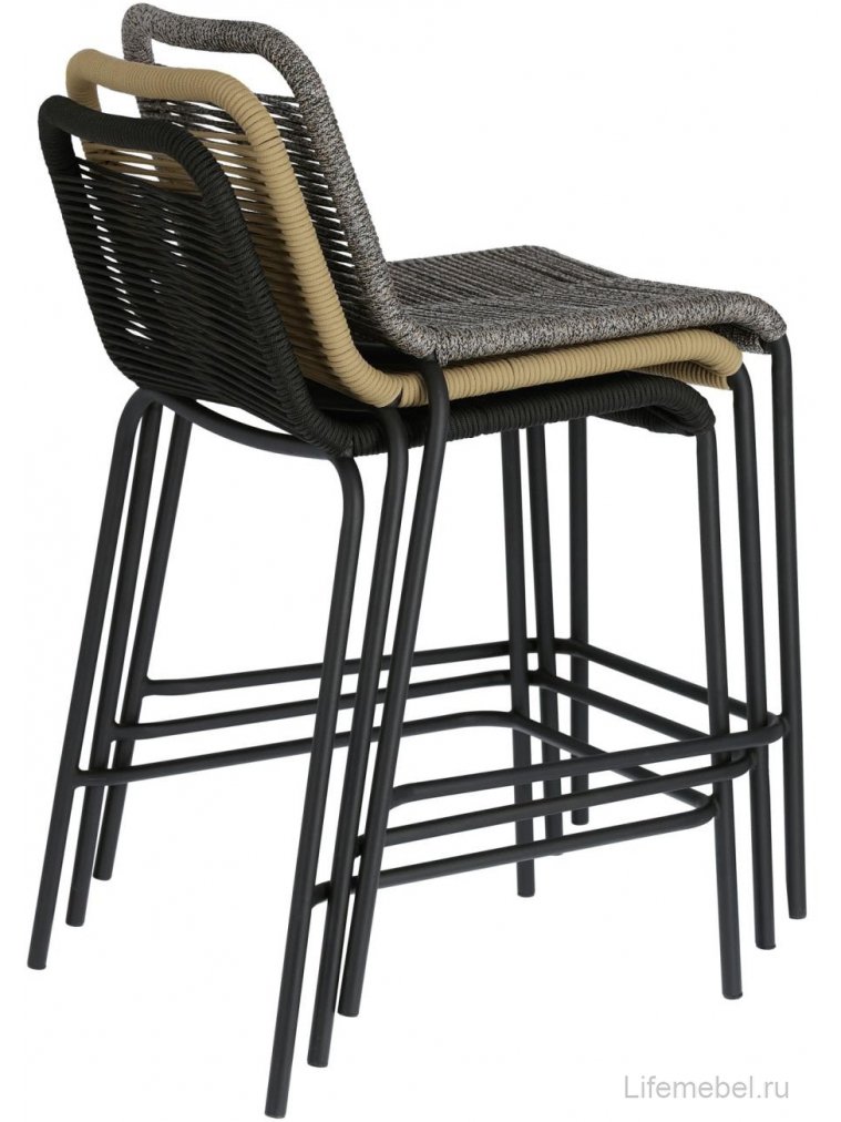 Полубарный стул Glenville черный