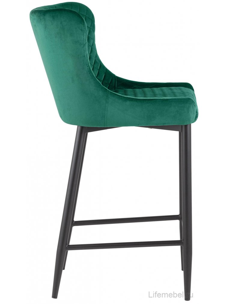 Полубарный стул Гринок изумрудный / черный матовый