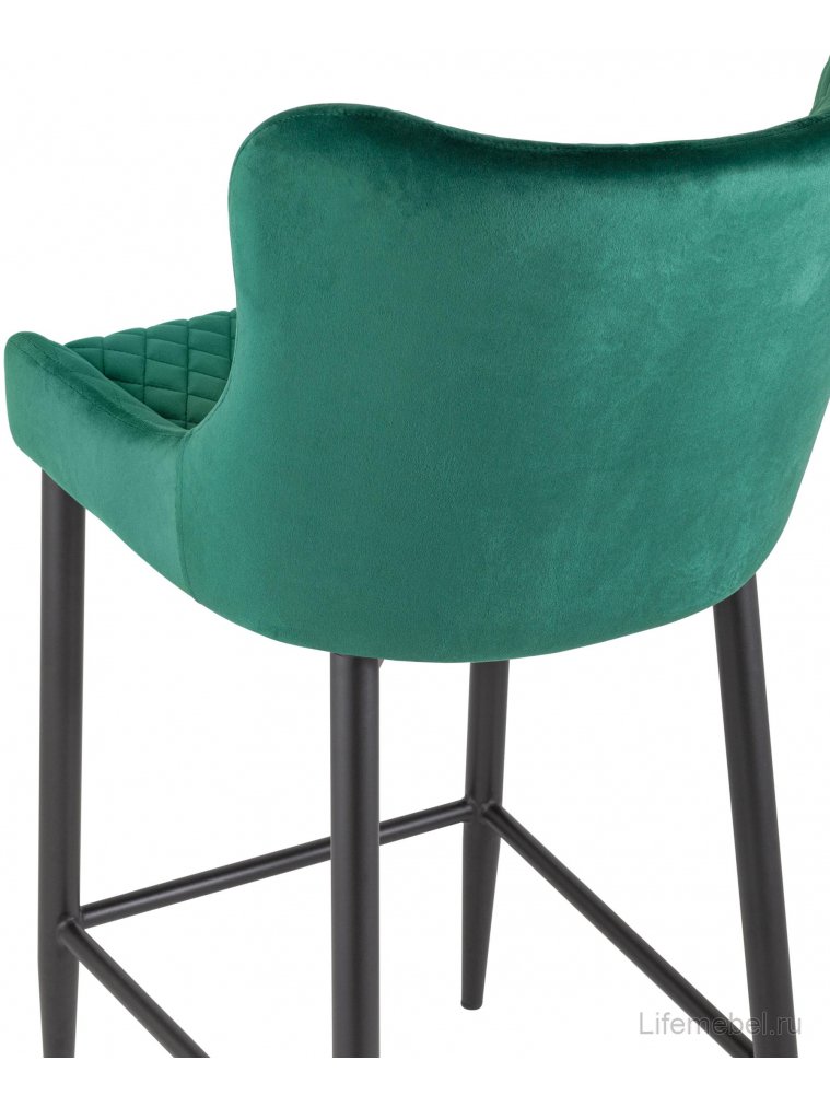 Полубарный стул Гринок изумрудный / черный матовый