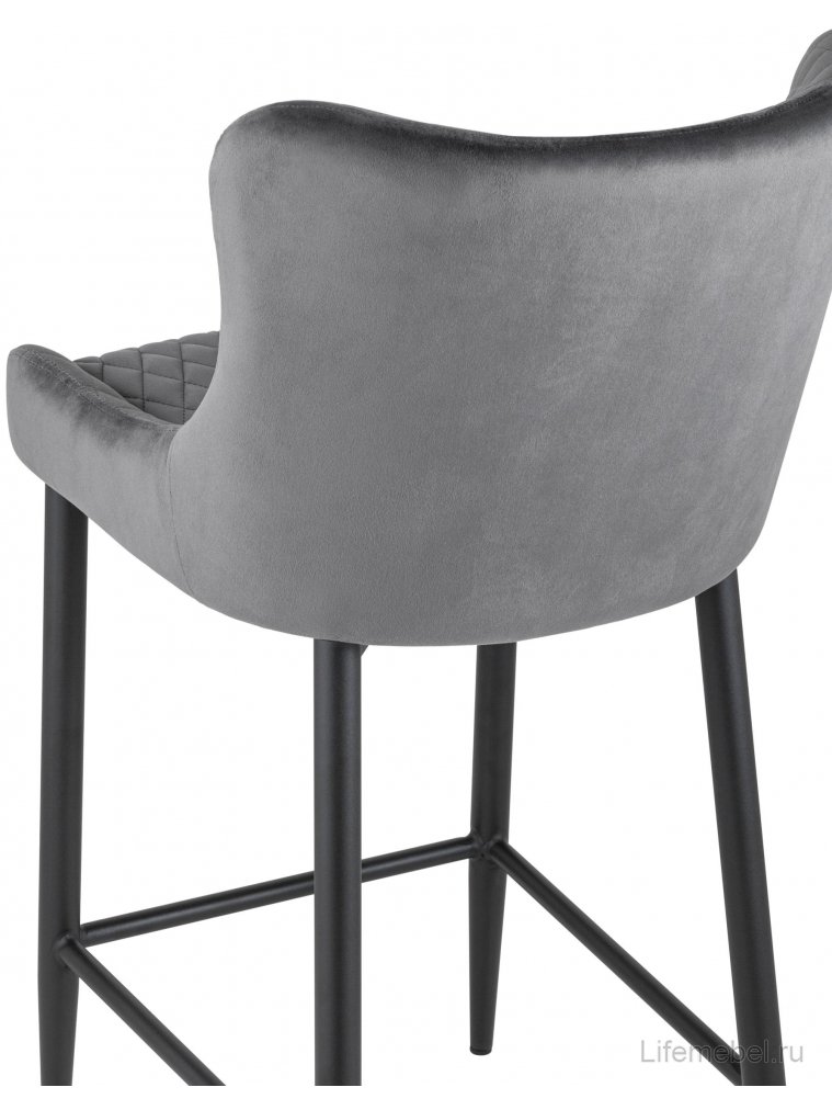 Полубарный стул Гринок серый / черный матовый