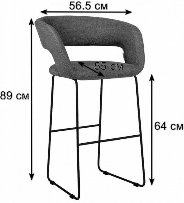 Полубарный стул Hugs бежевый / link золото