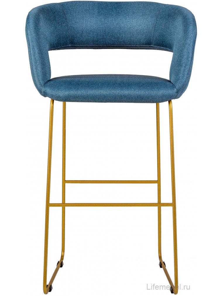 Полубарный стул Hugs синий / link золото