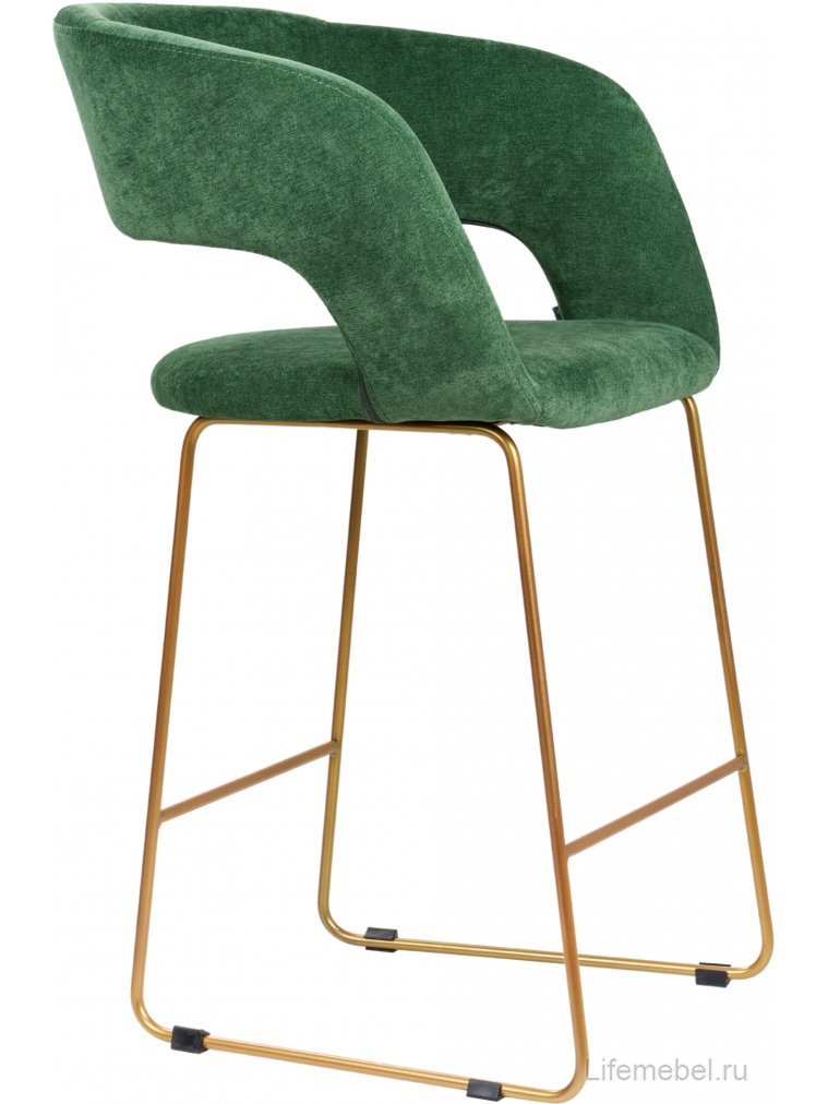 Полубарный стул Hugs зеленый / золото