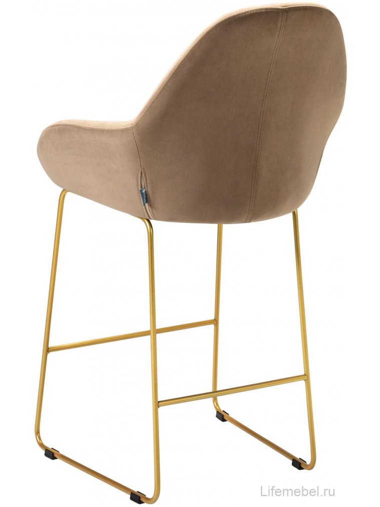 Полубарный стул Kent Diag beige / линк золото