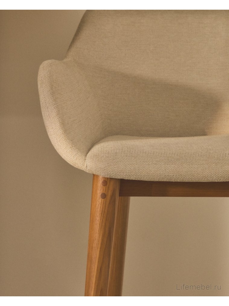 Полубарный стул Konna бежевый / ясень темный