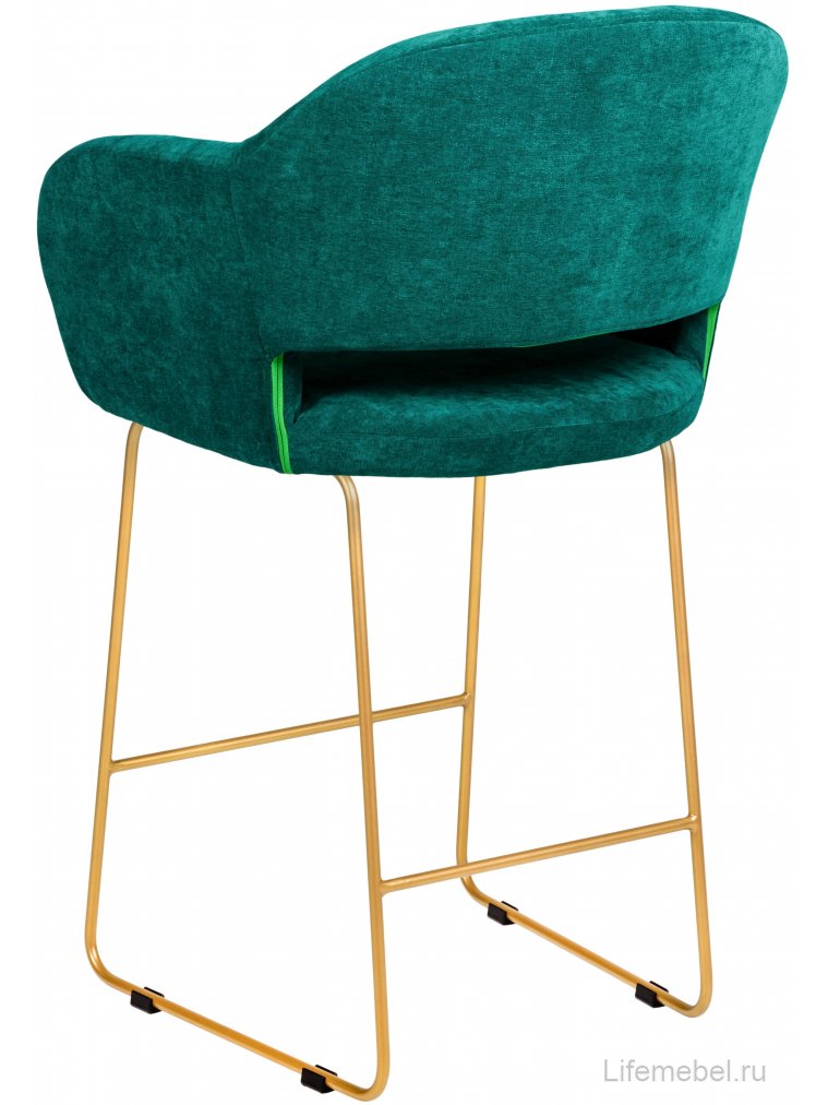 Полубарный стул Oscar Линк изумрудный / золото