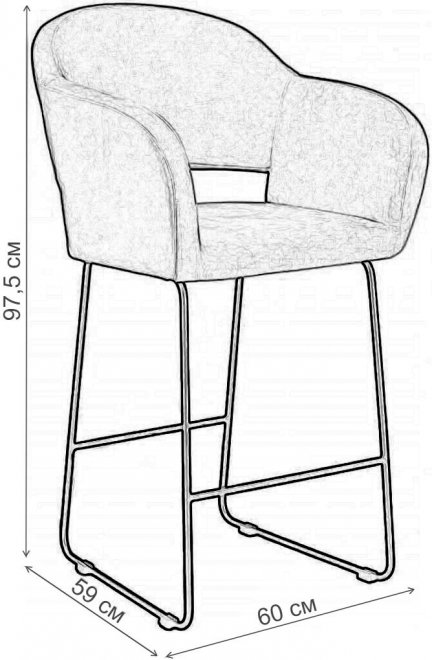 Полубарный стул Oscar Линк жёлтый / золото