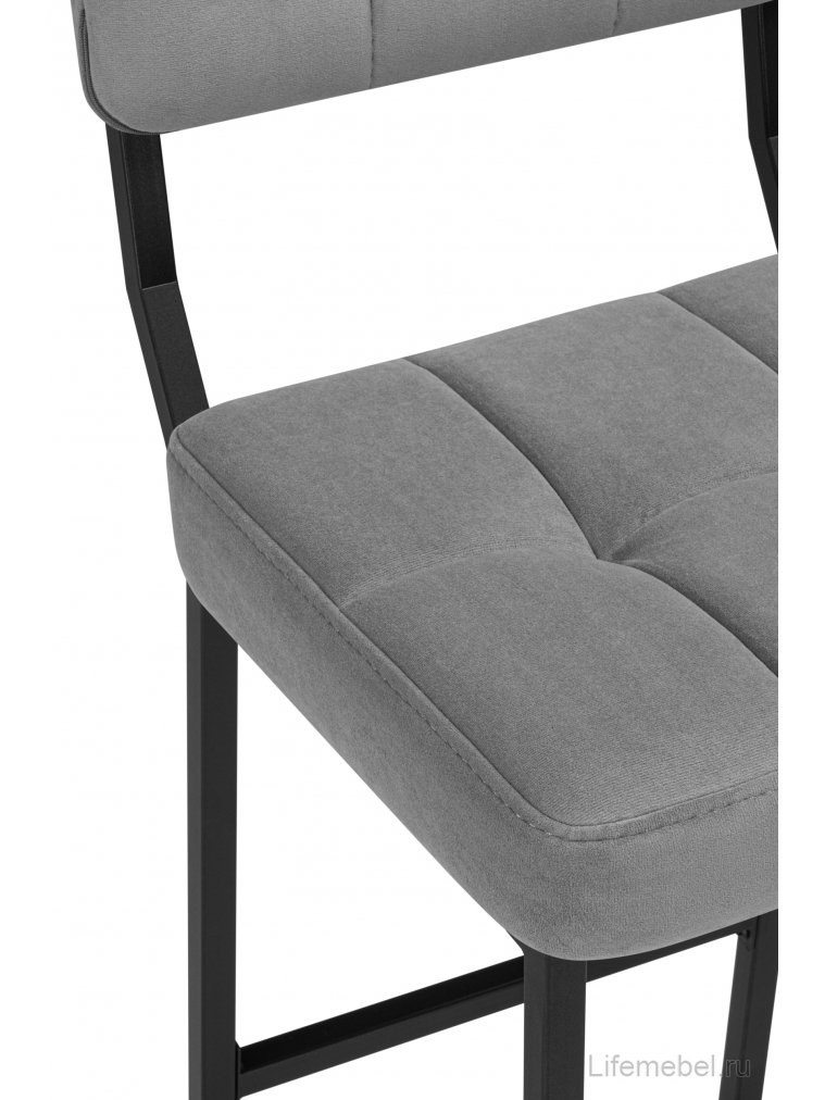 Полубарный стул Ларс selfie grey / черный