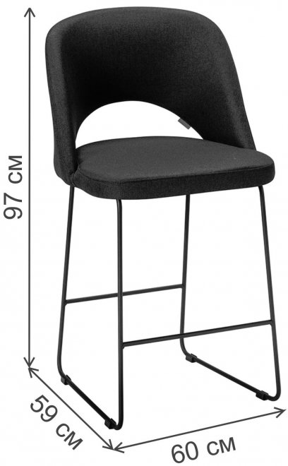 Полубарный стул Lars тёмно-зеленый / линк золото