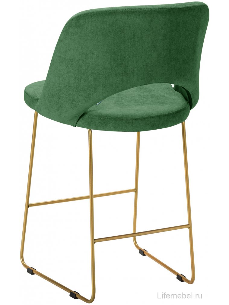 Полубарный стул Lars зеленый / золото
