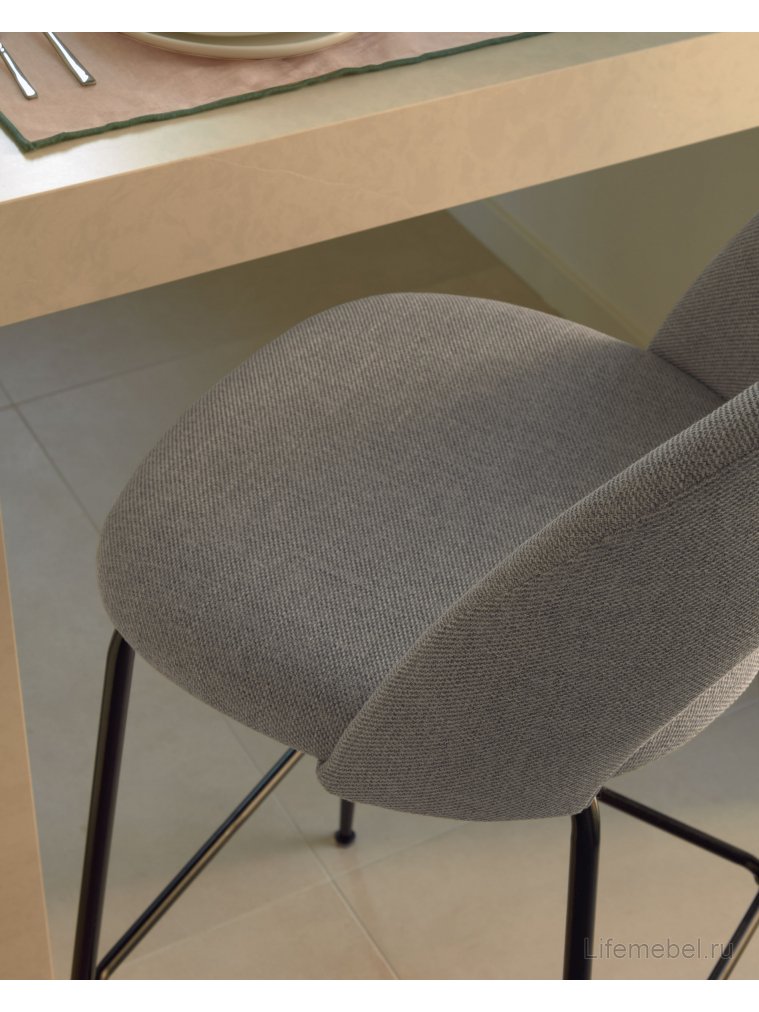 Полубарный стул Mahalia светло-серый