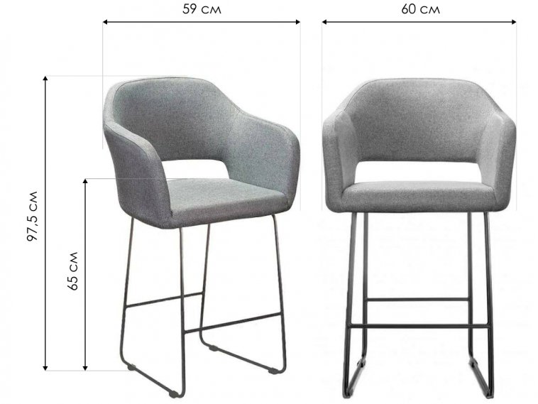 Полубарный стул Oscar тёмно-зеленый / линк