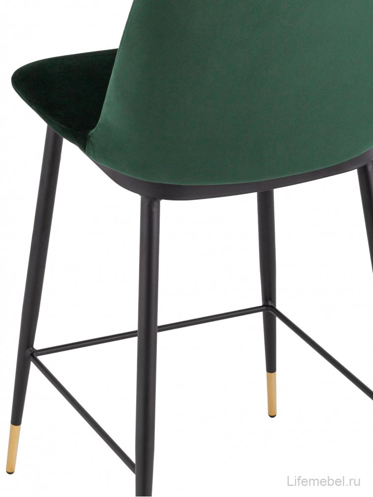Полубарный стул Сарфан зеленый велюр