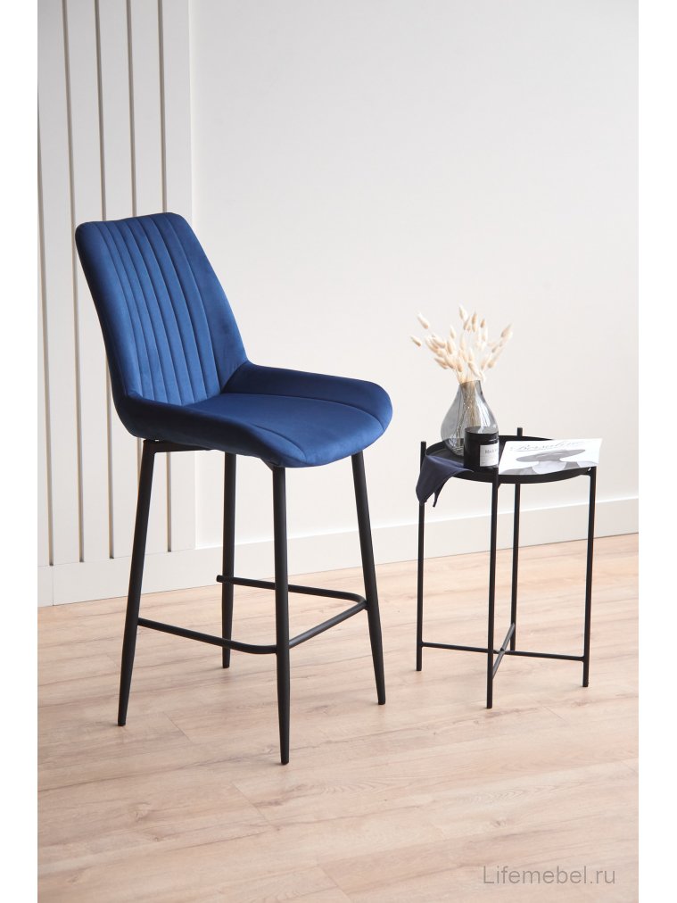 Полубарный стул Седа 360 синий (zd 798) / черный