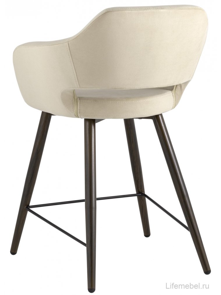 Полубарный стул Симона бежевый велюр