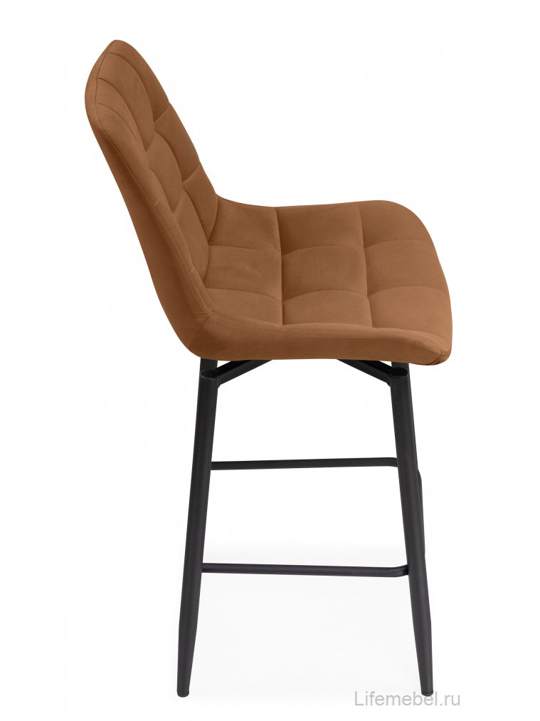 Полубарный стул Стронг кирпичный ZD 432 / черный каркас