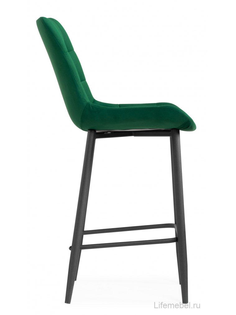 Полубарный стул Стронг зеленый ZD 667 / черный каркас