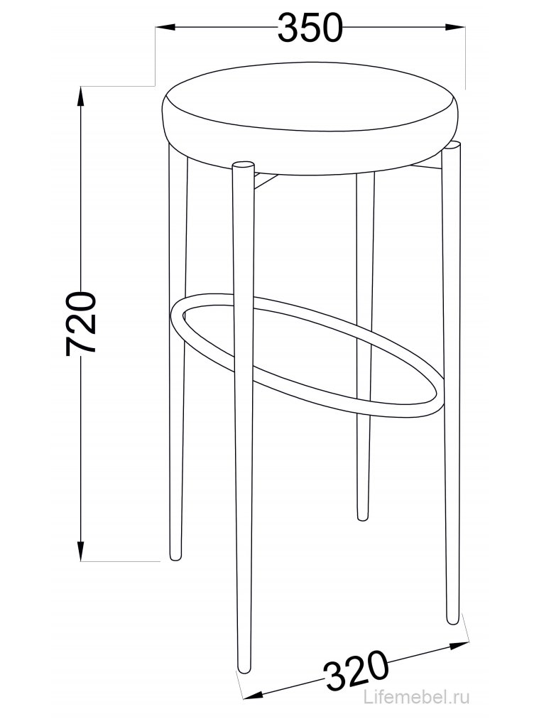 Полубарный стул SВ-14 бежевый