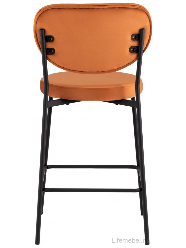 Полубарный стул Тунор 2 велюр терракотовый