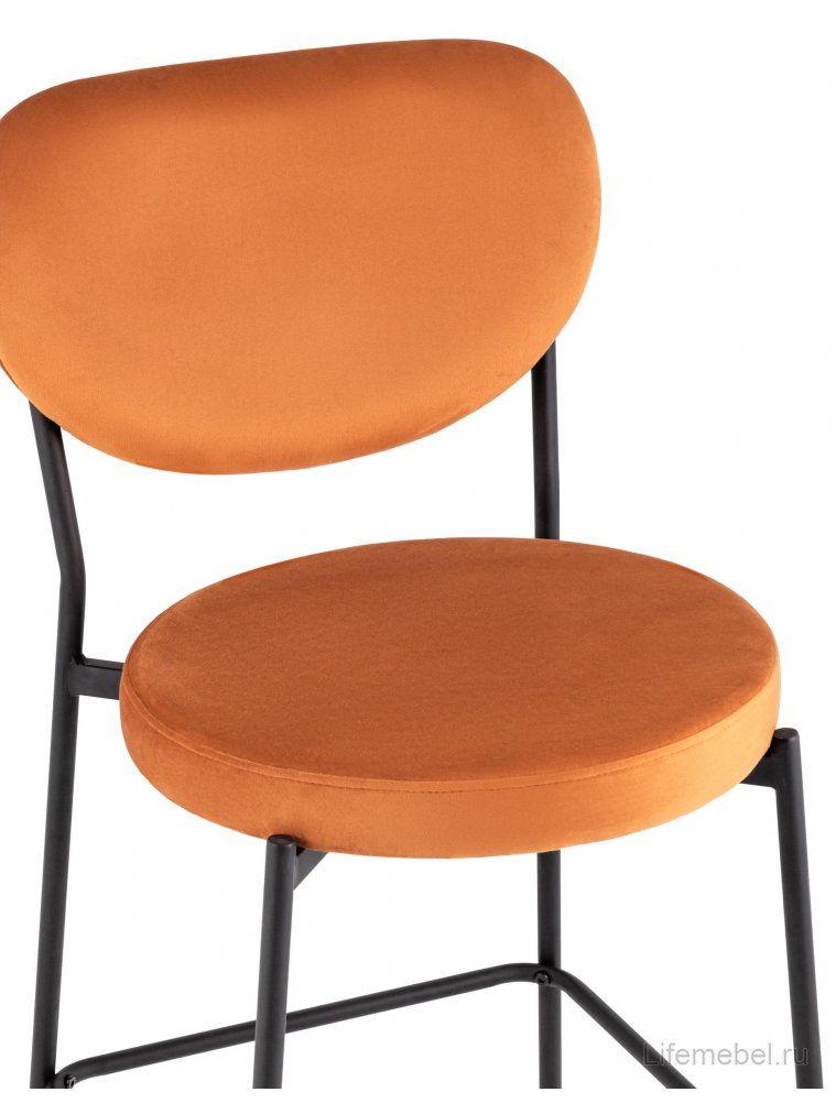 Полубарный стул Тунор 2 велюр терракотовый