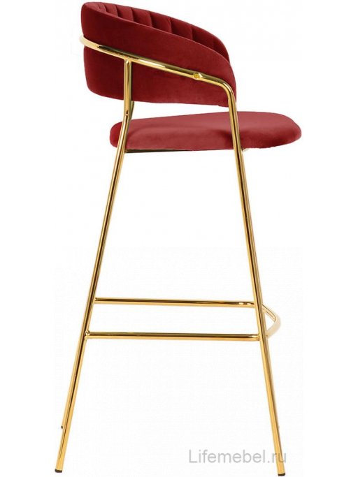 Полубарный стул Turin винный / золото ножки